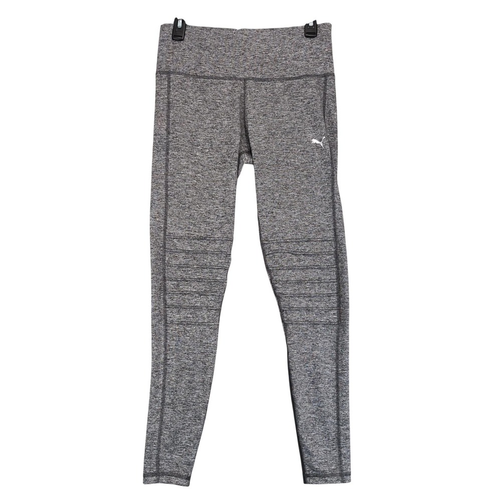 PUMA Gray Athletic Leggings‎ Womens XL Heathered Mesh Panel Stretch Performance